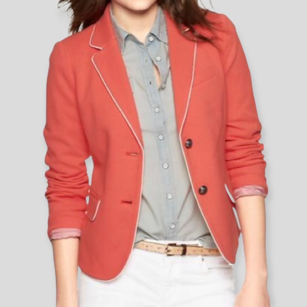 Women's Coral Piped Blazer Jacket